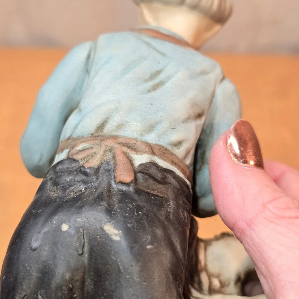 Davar Fine Porcelain Old Man Tailor Figurine with Sewing Machine‎ Vintage 8